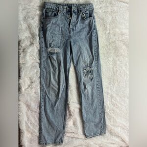 H&M Light Blue Distressed Jeans